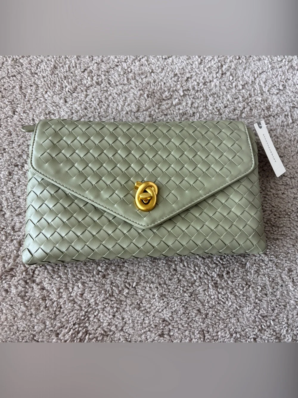 Anthropologie Foldover Woven Clutch